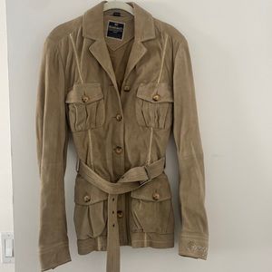 100% leather suede Napapijiri jacket